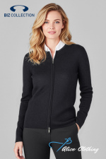 Biz Collection Womens 2 Way Zip Cardigan LC3505