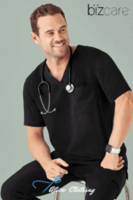 CST945MS Biz Care Mens Avery V Neck Scrub Top