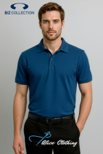 P011MS Mens Byron Short Sleeve Polo SteelBlue