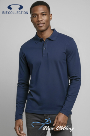 P400ML Biz Mens Crew Long Sleeve Polo