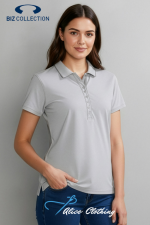 Biz Collection Womens Shadow Short Sleeve Polo - P501LS