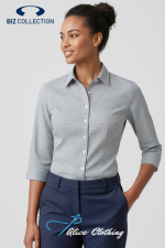 Biz Collection Womens Ellison 3/4 Sleeve Shirt - S716LT