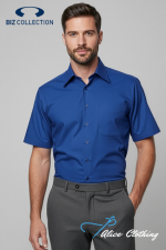 Biz Collection Mens Metro Short Sleeve Shirt - SH715