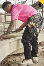 ZH231 Syzmik HiVis Basic Spliced Short Sleeve Polo Pinknavy