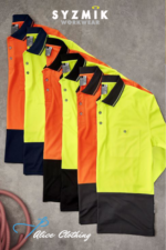 ZH232 Syzmik Unisex Hi Vis Basic Long Sleeve Polo