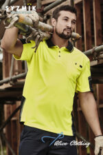 ZH465 Syzmik Mens HiVis Reinforced Squad Short Sleeve Polo