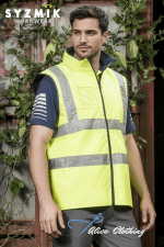 ZV358 Syzmik Mens HiVis Lightweight Waterproof Vest