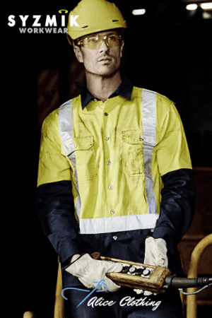 ZW124 Syzmik Mens Industrial Shoulder Taped L S Shirt