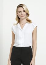 biz collection s013ls ladies lily blouse white
