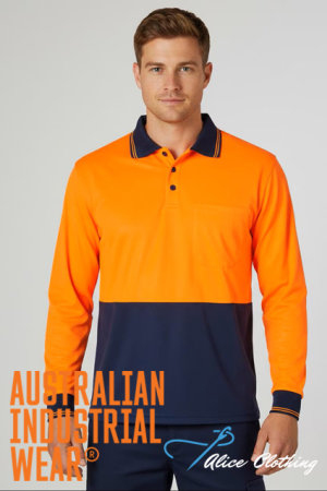 SW05CD AIW High Visibility Long Sleeve Polo