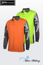 6HSCL JB's HiVis L/S Southern Cross Polo