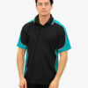 Black/Teal/White
