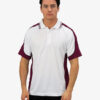 White/Burgundy/Black