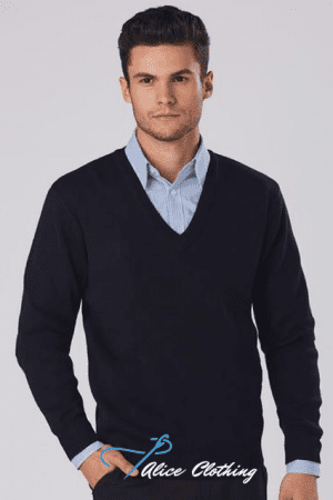 WJ01 AIW Unisex Wool Blend V Neck Jumper