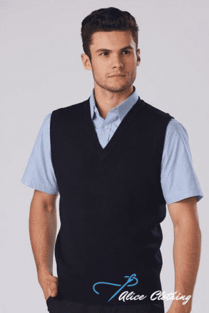 WJ02 AIW Unisex Wool blend V Neck Vest
