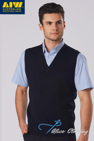 AIW Wool/Acrylic V-Neck Vest (2XS-7XL) | WJ02