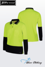 6LHCL JB's Ladies HiVis L/S Comfort Polo