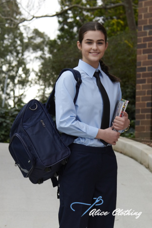 atpb Trutex Girls L S Blouse with Button Up Collar