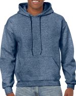 18500 Adult Hooded Sweatshirt Heather Sport Dark Navy