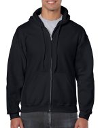 18600 Adult Full Zip Hooded Sweatshirt Black