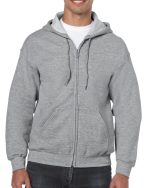 18600 Adult Full Zip Hooded Sweatshirt Sport Grey