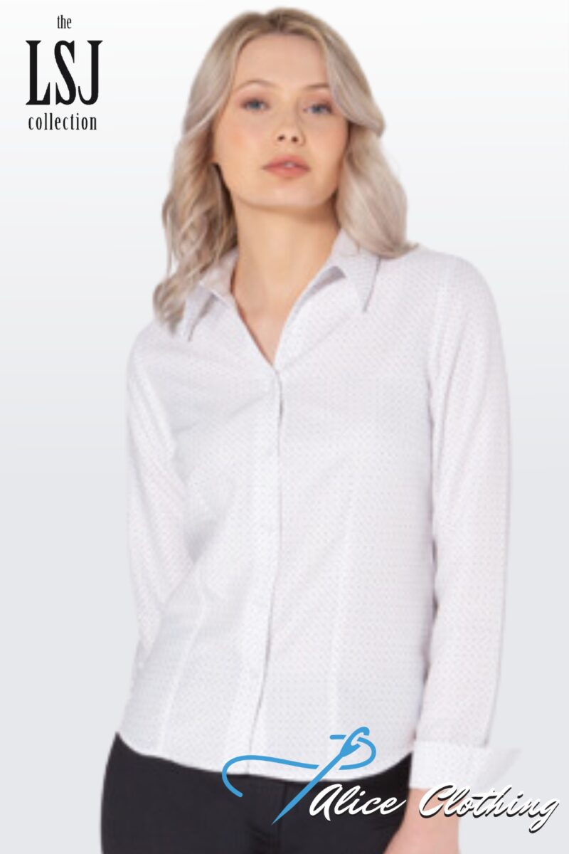 297L-FL LSJ Ladies Flinders Print Fold Back Cuff Shirt