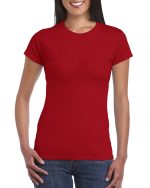 64000L Ladies T Shirt Cherry Red