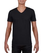 64V00 Adult V Neck T Shirt Black