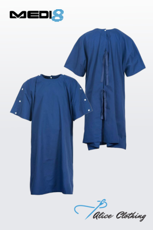 M811255 Medi8 Bariatric Gown with Neck Shoulder Studs