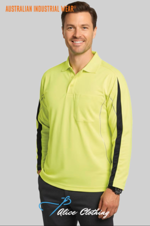 SW33A HI VIS LEGEND LONG SLEEVE POLO Mens