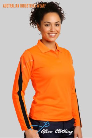 SW34A AIW HI VIS LEGEND LONG SLEEVE POLO Ladies