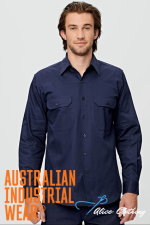 WT04 AIW Cotton Drill Long Sleeve Work Shirt - Alice Clothing WT04 AIW Cotton Drill Long Sleeve Work Shirt
