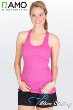 T409LD RAMO Greatness Ladies Heather Athletic T-Back Singlet