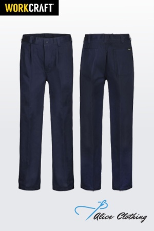WP3041 SINGLE PLEAT COTTON DRILL TROUSER