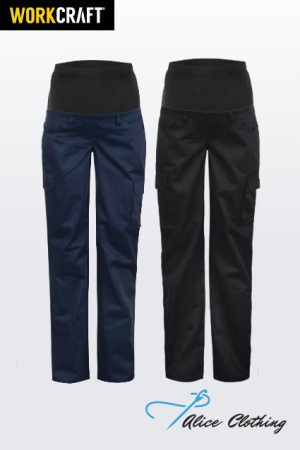 WPL081 Maternity Cotton Drill Cargo Pant 245g