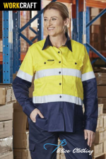 WSL601 Maternity HiVis Vented Cotton Reflective Shirt