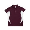 Maroon/White