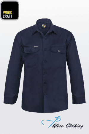 WS3020 Workcraft Cotton Drill Long Sleeve Shirt
