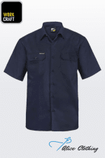 WS3021 Work Craft Cotton Drill Short Sleeve Shirt