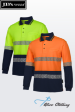 6HLST JB's HiVis L/S Segmented Tape Polo
