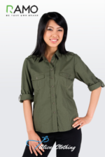 S002FL Ramo Womens Military Long Sleeve Shirt