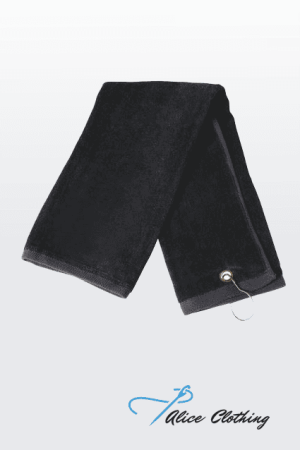 Black scarf folded over itself with a small circular tag near one end; Alice Clothing logo visible at the bottom right.