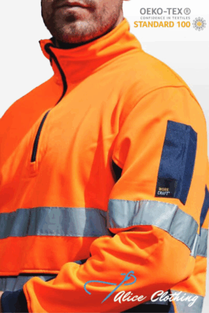 WT8013 HiVis Half Zip Reflective Pullover