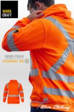 WT8016 HiVis Zip Reflective X Back Hoodie
