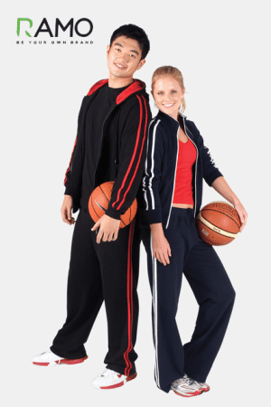 F600UN RAMO Ladies/Junior Unbrushed Stripe Sleeves Hoodies