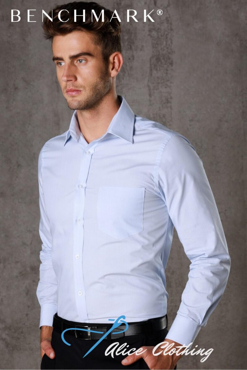 M7212 - Mens Fine Stripe Long Sleeve Shirt