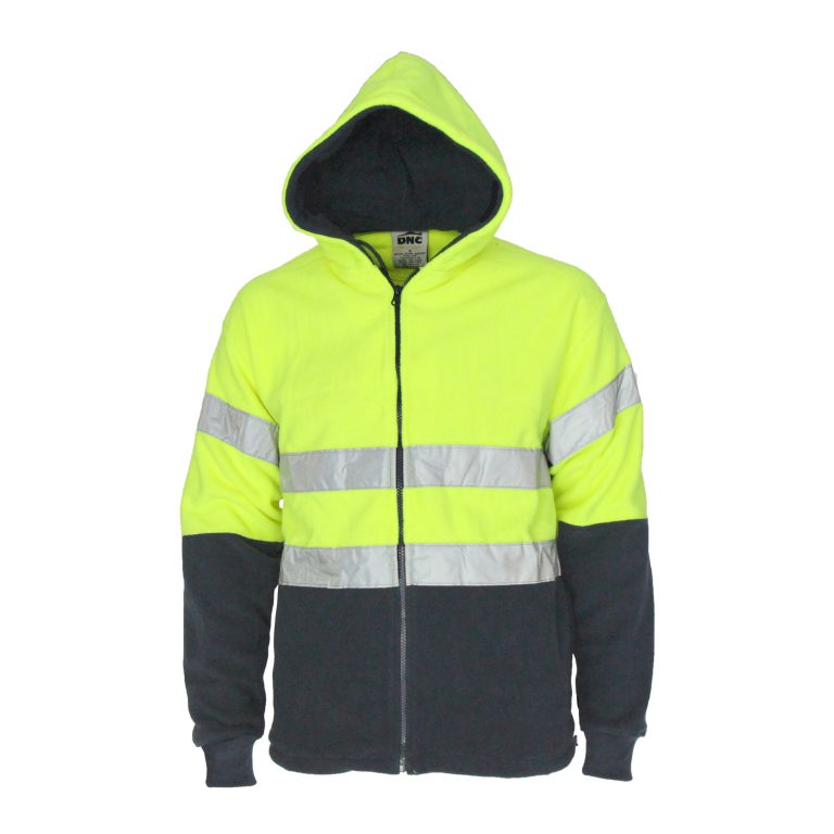 DNC Hi vis Full zip X-Back Fleecy Hoodie 3935