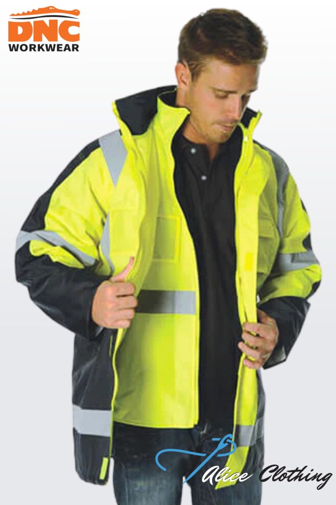 Dnc Workwear Hi-vis Contrast Bomber Jacket - 3991 main image 1