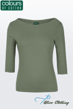 C of C Ladies ¾ Sleeve Boat Neck Tee 1BT3