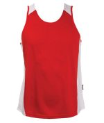 Olympikool Mens Singlets Red White